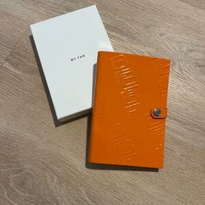BY FAR Orange Embossed Agenda Journal NEW